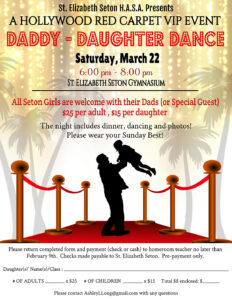 March 22, 2025 – Daddy Daughter Dance – St. Elizabeth Seton Catholic School